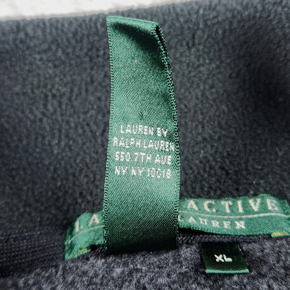 Lauren Active Ralph Lauren Vest Womens XL Gray Fleece Full Zip Stretch Pockets - Picture 11 of 14